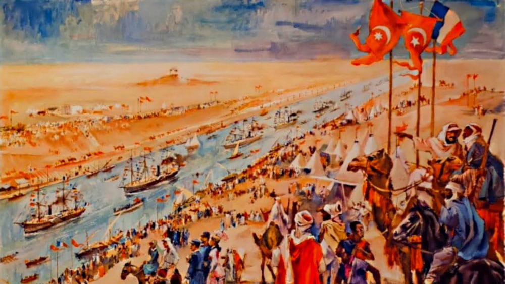 Peinture inauguration du Canal de Suez, Image d'inspiration.