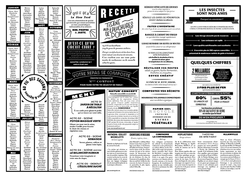 menu journal rustica