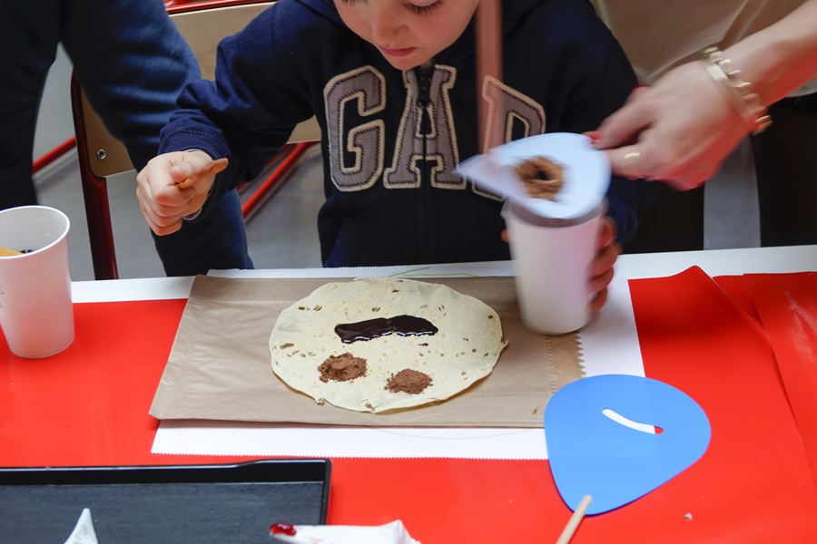 portrait en chocolat sur galette