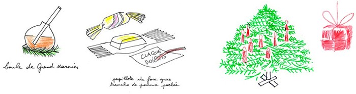 croquis du menu