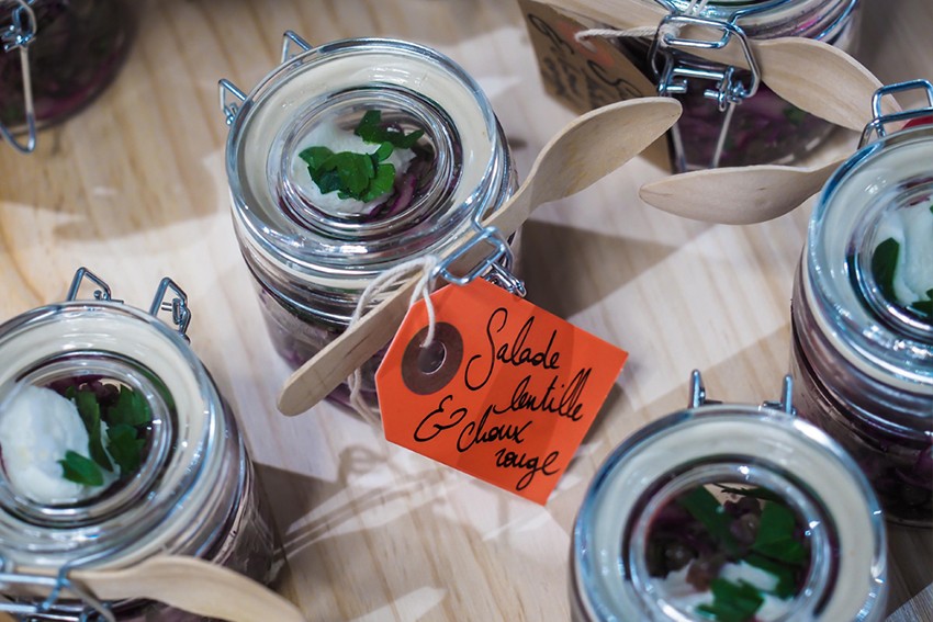 verrines de salades de lentilles