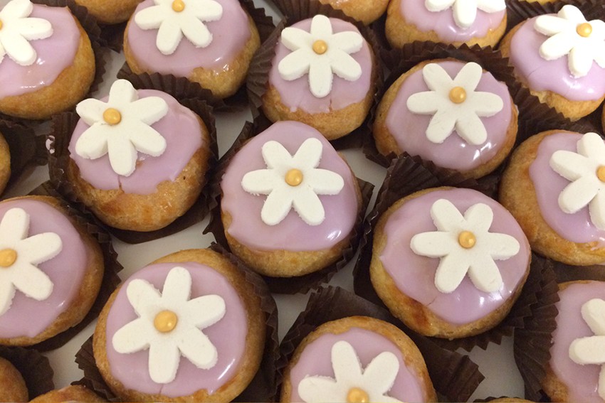 petits chox à la creme fleurs